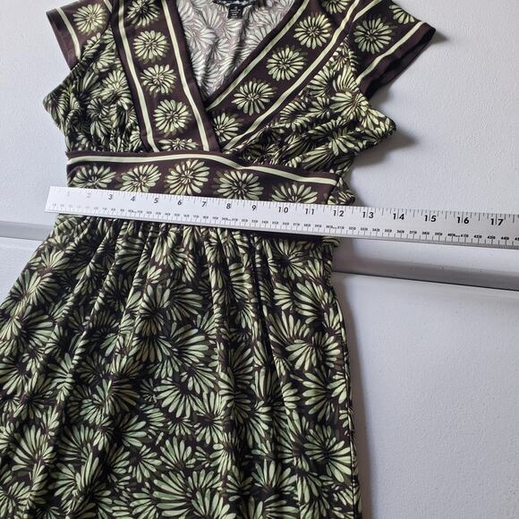 Y2K Babydoll Fairy Whimsy Dress Womens Small Floral Empire Waist Stretch Boho - Picture 7 of 10